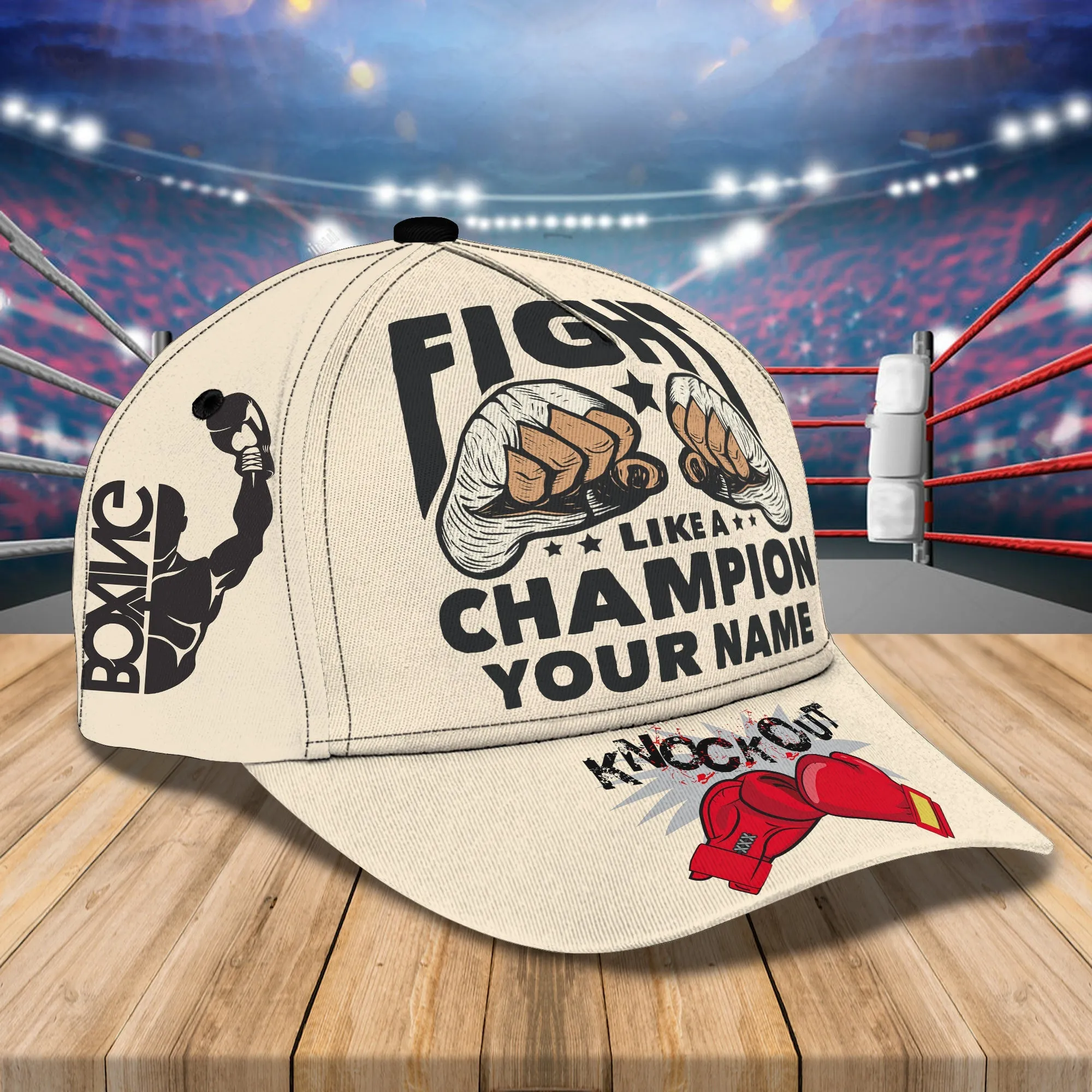 3D Classic Cap Boxing 3 Personalized Name Cap Namashops
