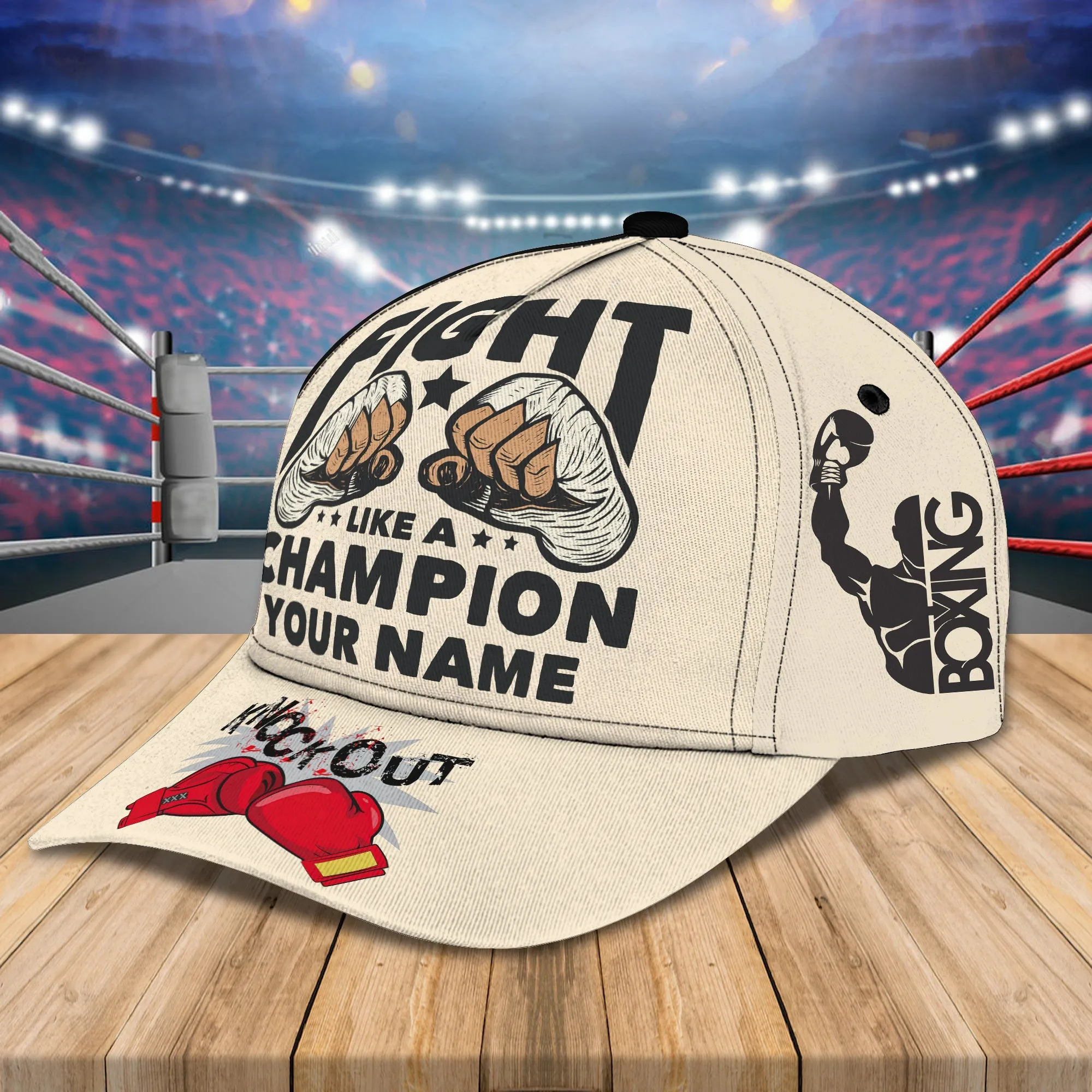 3D Classic Cap Boxing 3 Personalized Name Cap Namashops