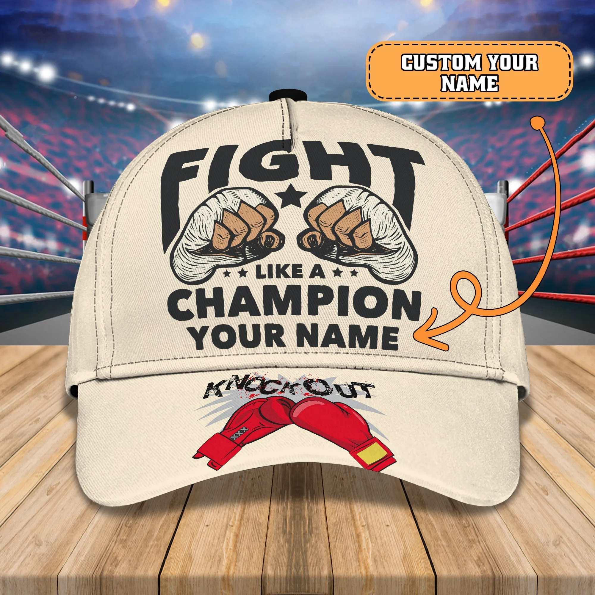 3D Classic Cap Boxing 3 Personalized Name Cap Namashops