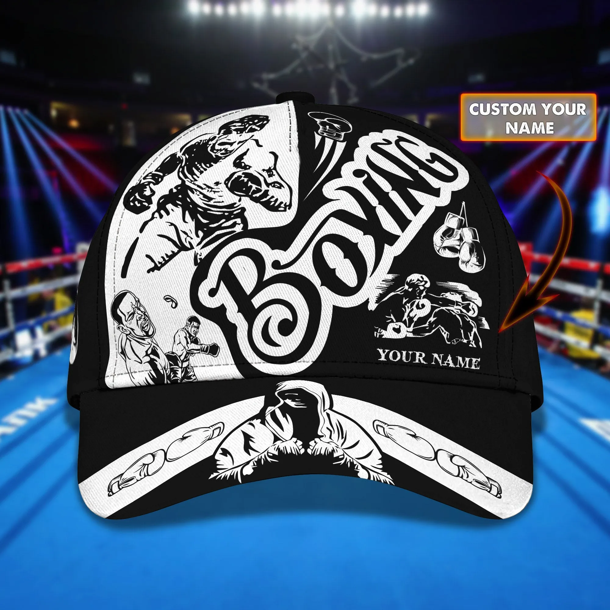 3D Classic Cap Boxing Personalized Name Cap 78 Namashops