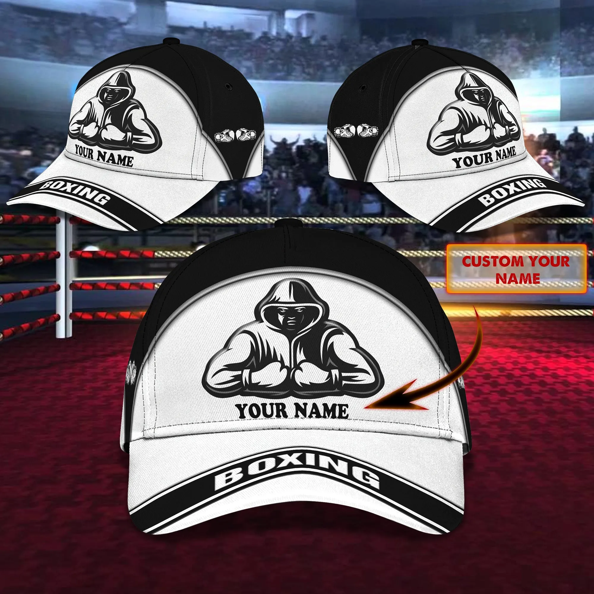 3D Classic Cap Boxing Personalized Name Cap Namashops
