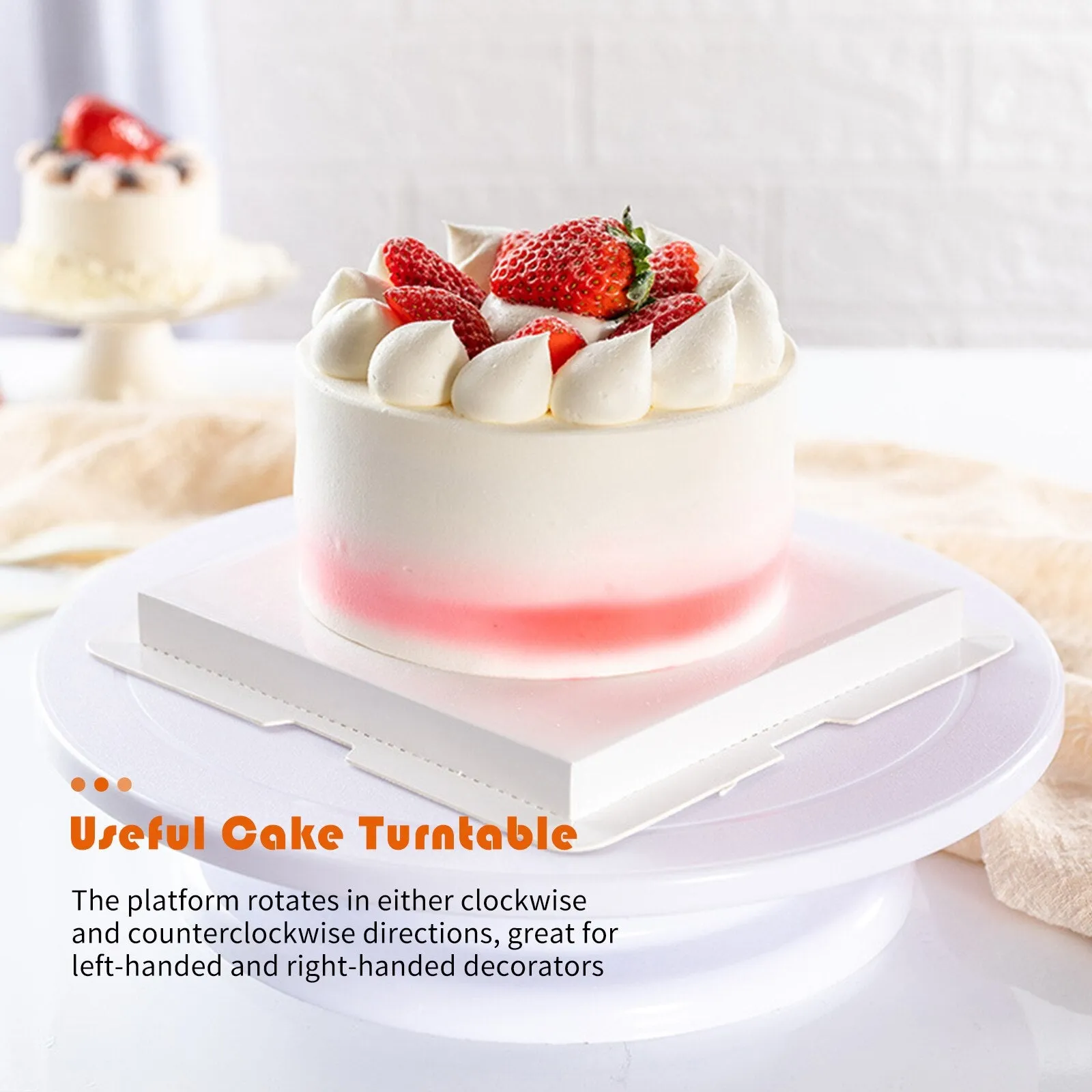 63Pcs Cake Decorating Kits with 50Pcs Pastry Bags Cake Turntable Cream Spatula Scraper Cake Piping Nozzles Tips Baking Tools Set
