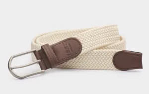 BEIGE REPREVE ECO FRIENDLY STRETCH BELT