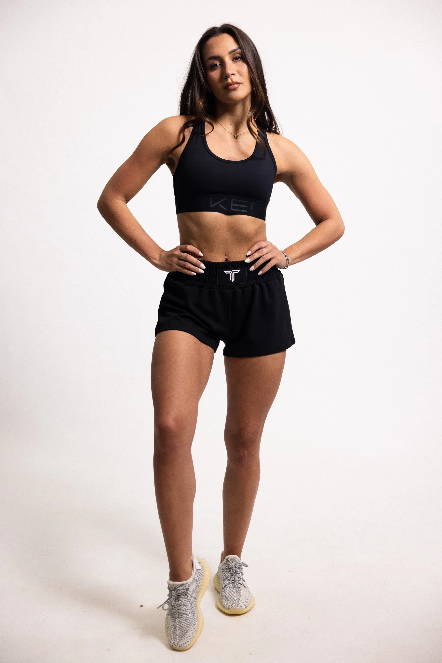 Boxing Sweat Shorts  - Black