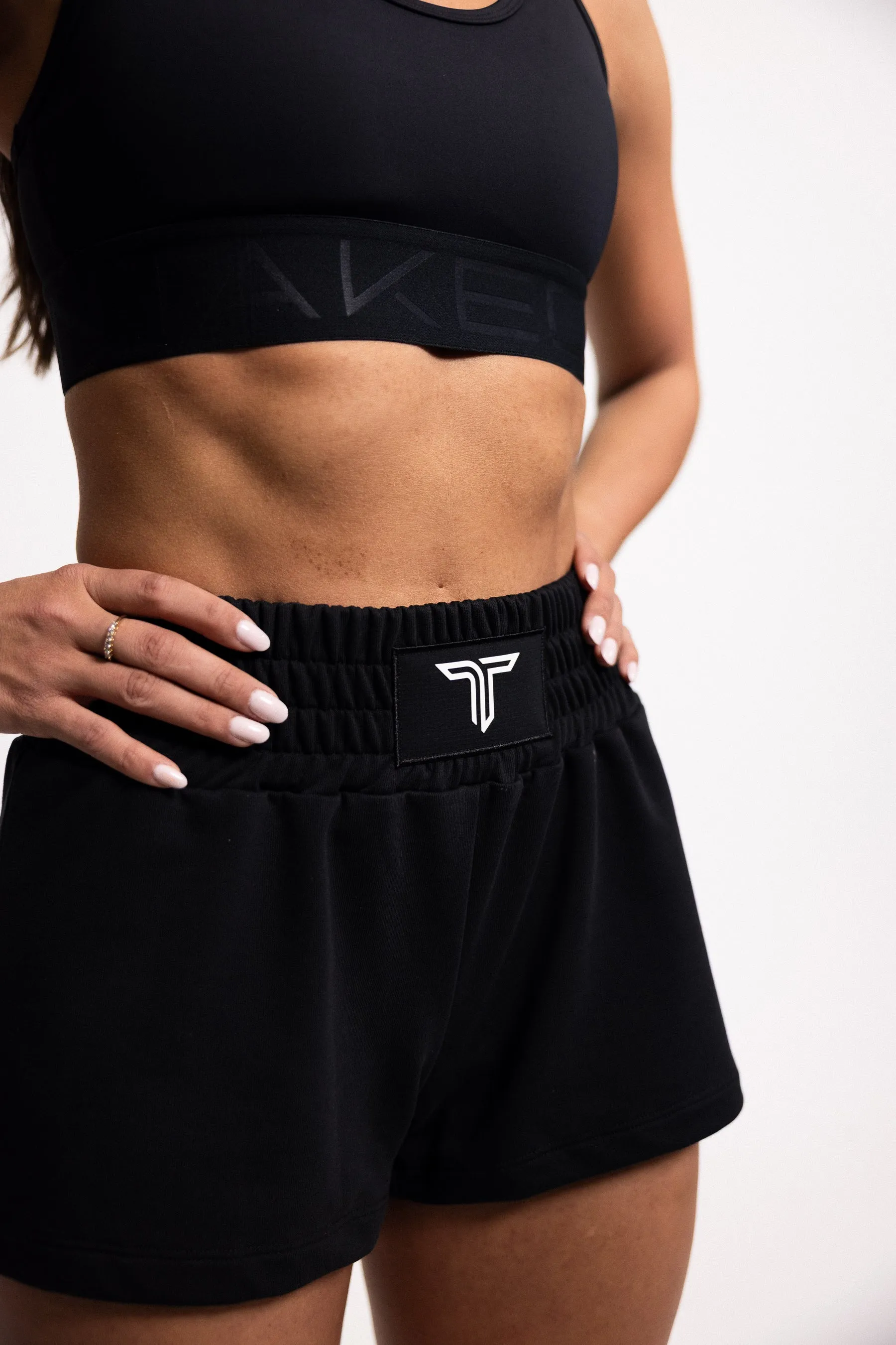 Boxing Sweat Shorts  - Black