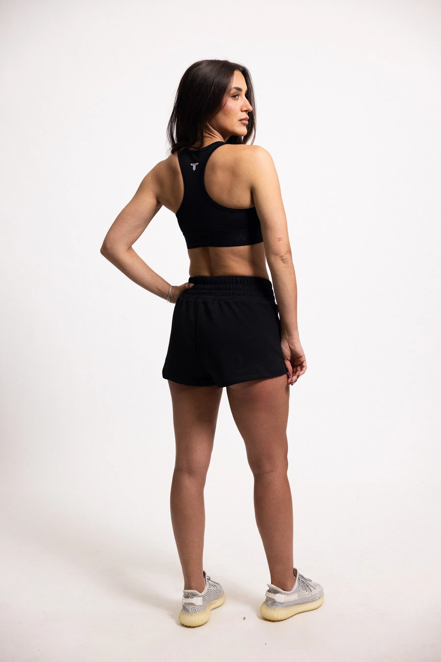 Boxing Sweat Shorts  - Black