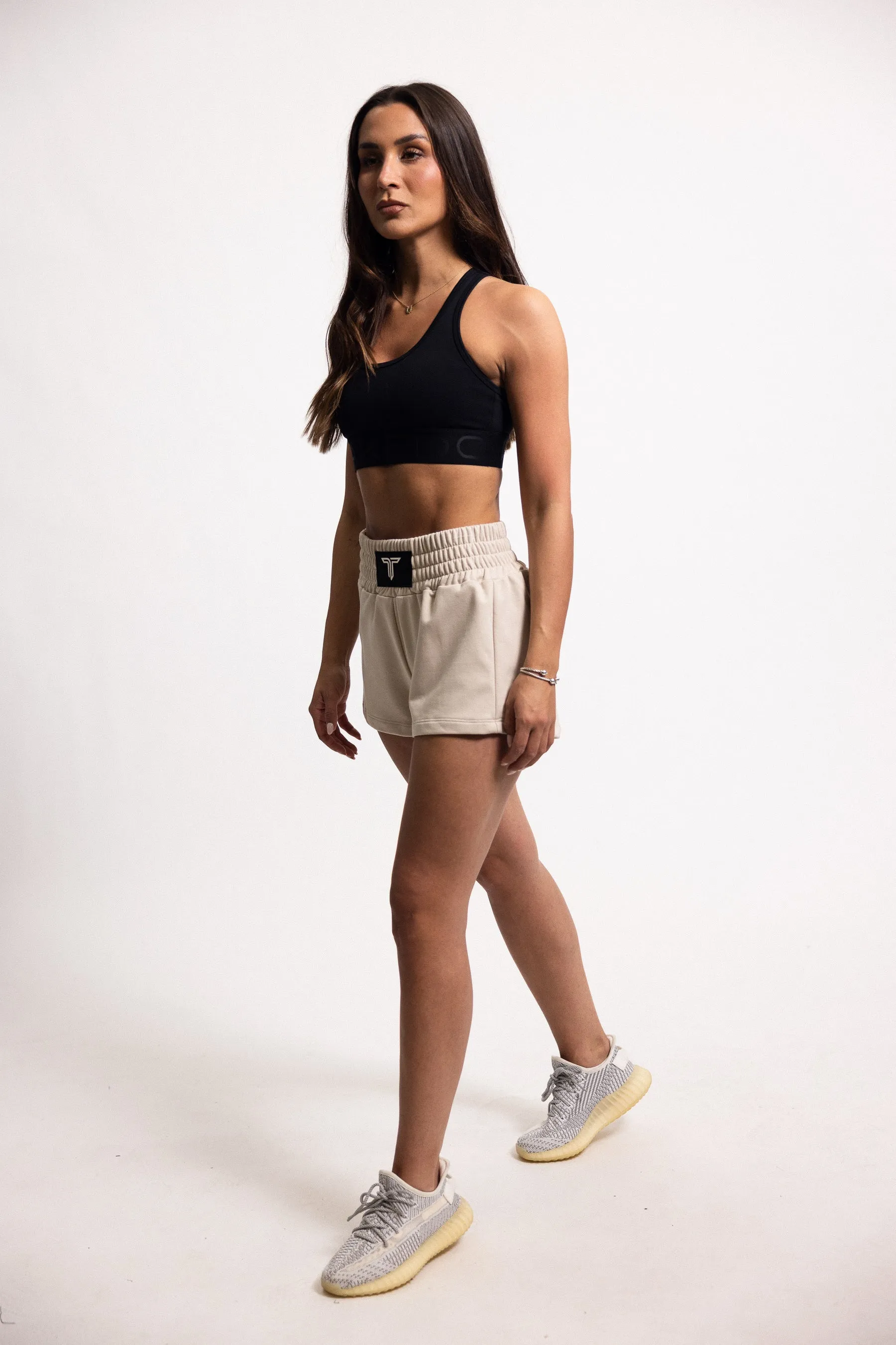Boxing Sweat Shorts  - Cream