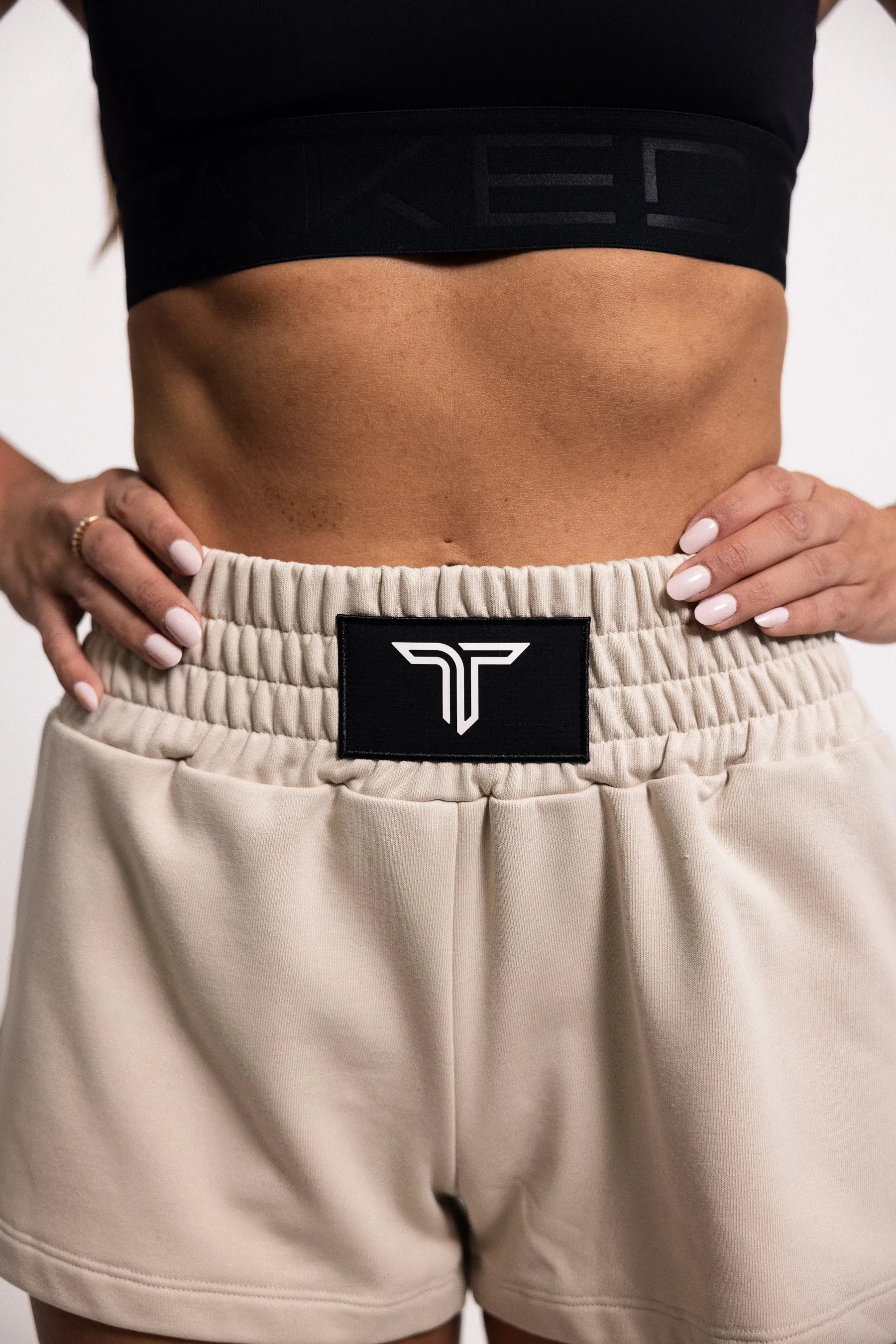 Boxing Sweat Shorts  - Cream