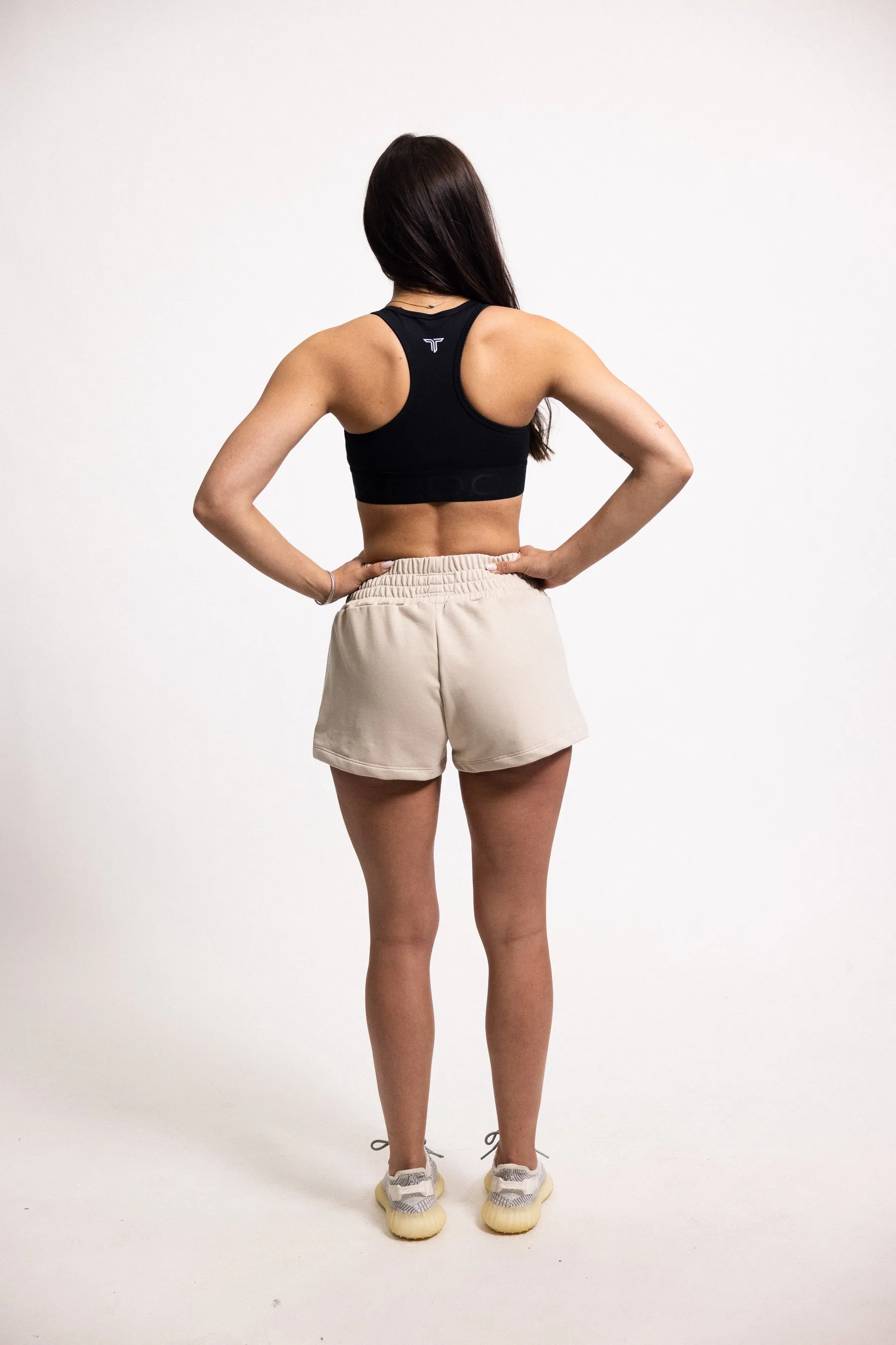 Boxing Sweat Shorts  - Cream