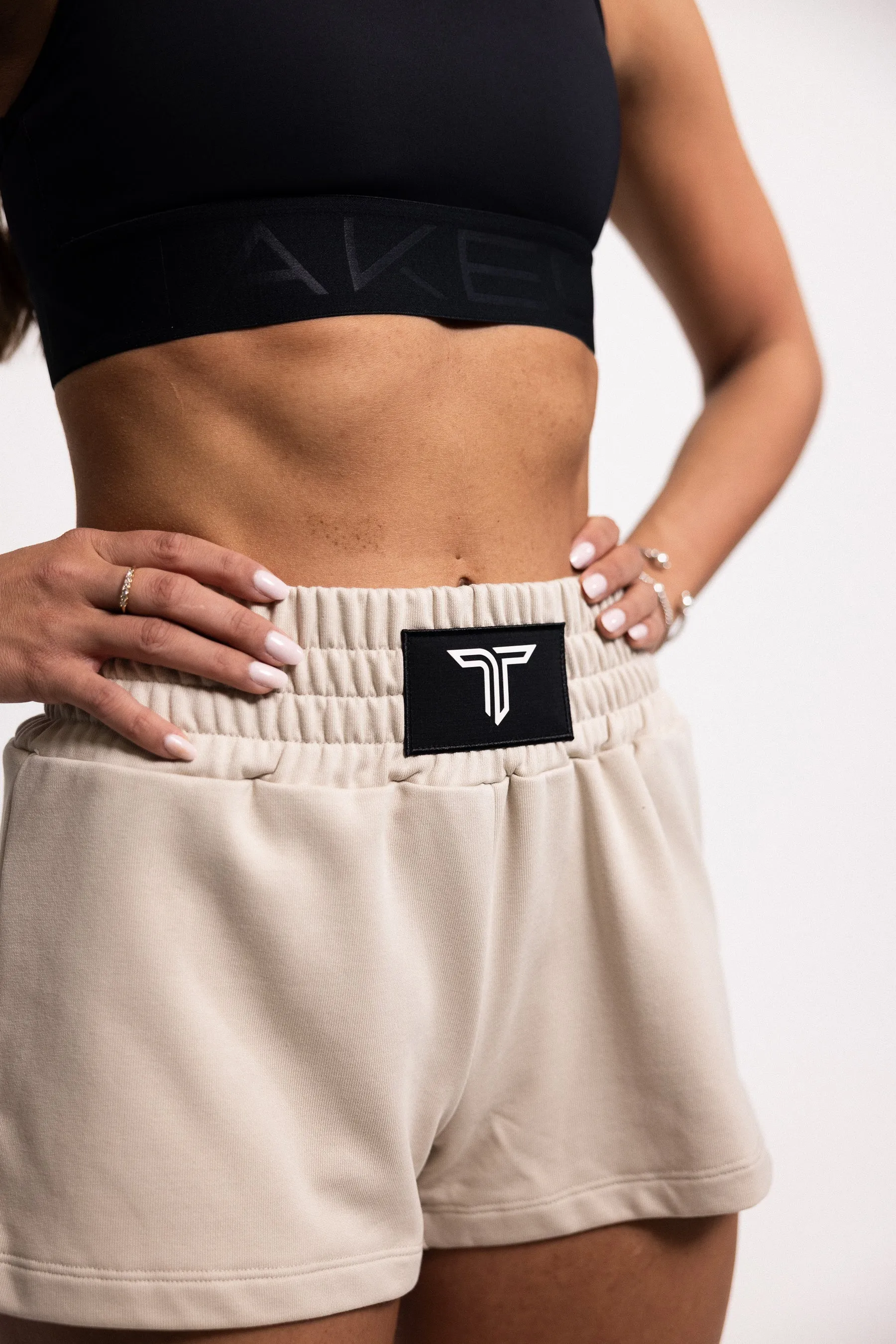 Boxing Sweat Shorts  - Cream