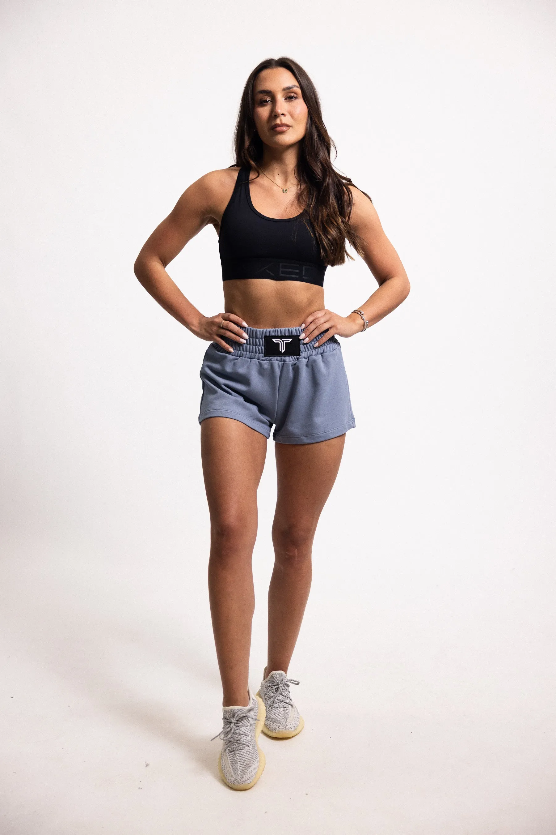Boxing Sweat Shorts  - Slate Blue