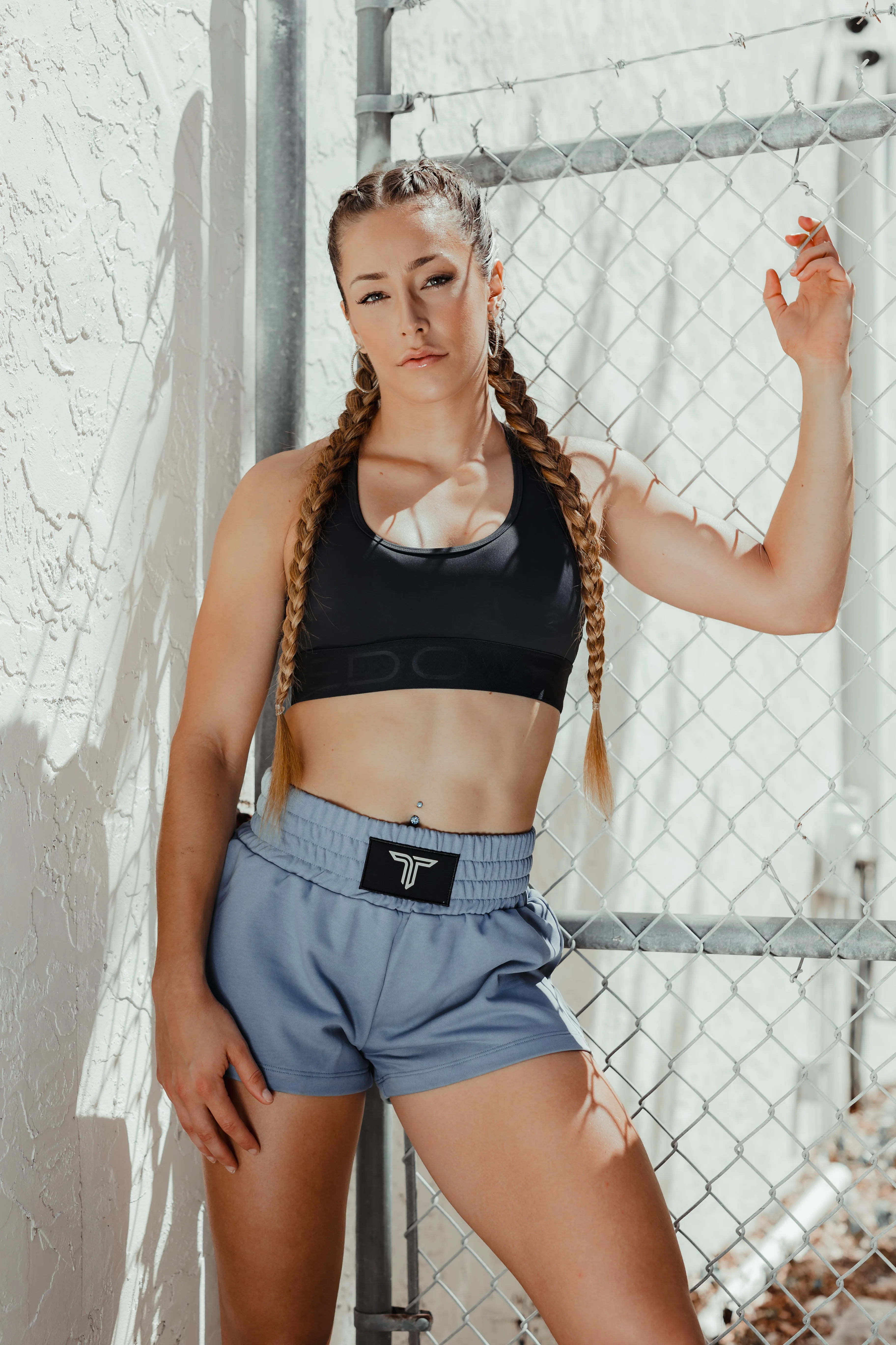 Boxing Sweat Shorts  - Slate Blue