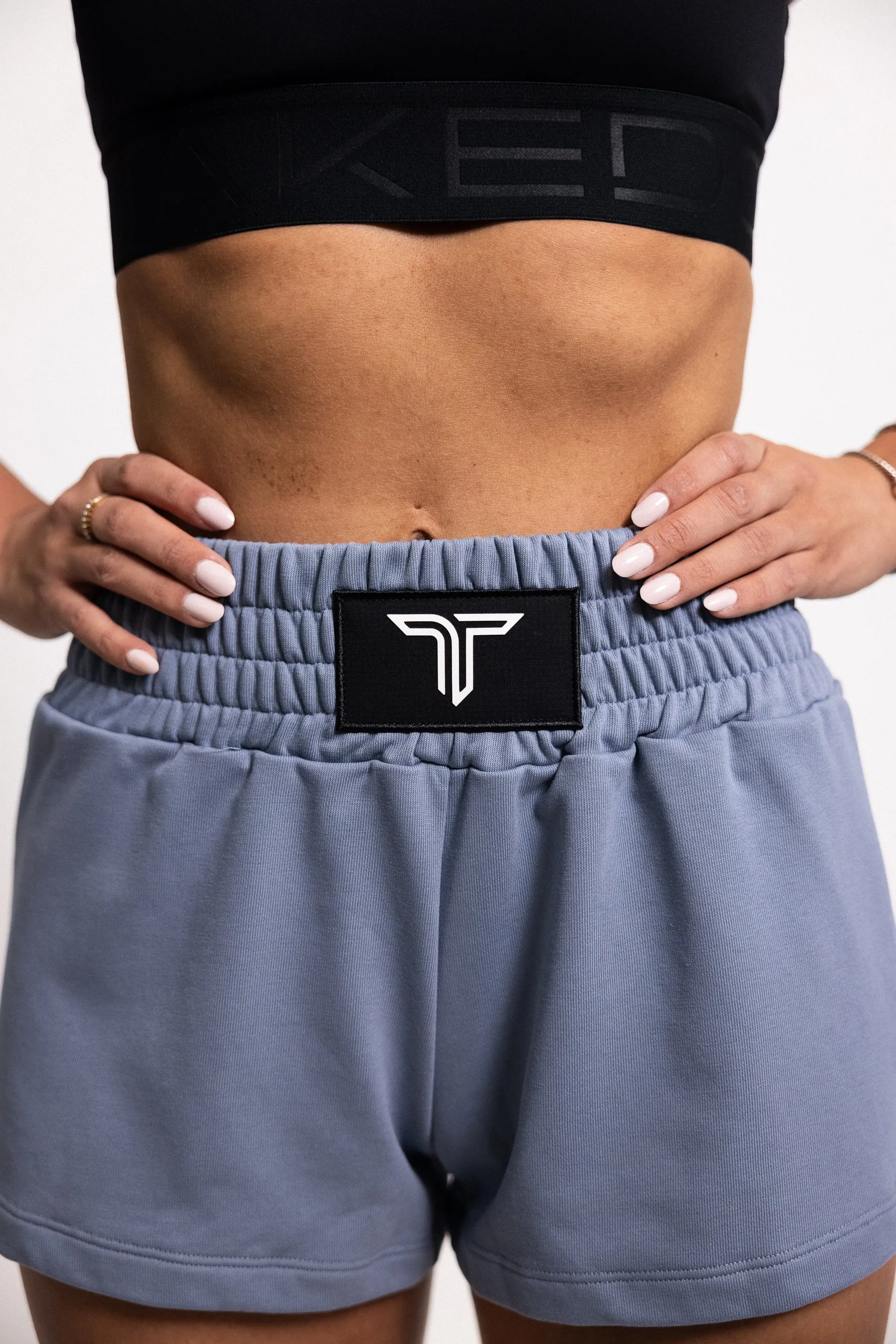 Boxing Sweat Shorts  - Slate Blue