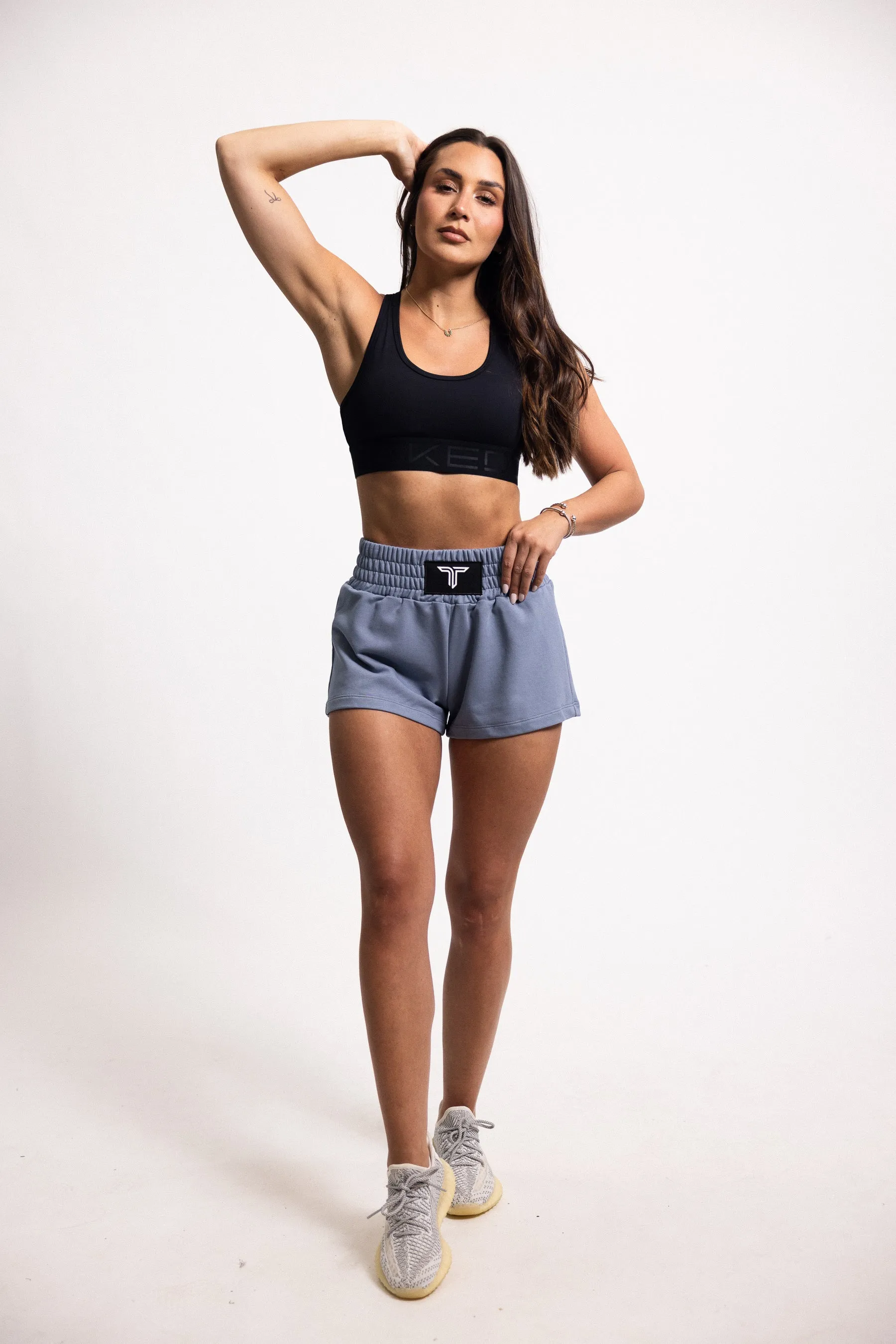 Boxing Sweat Shorts  - Slate Blue