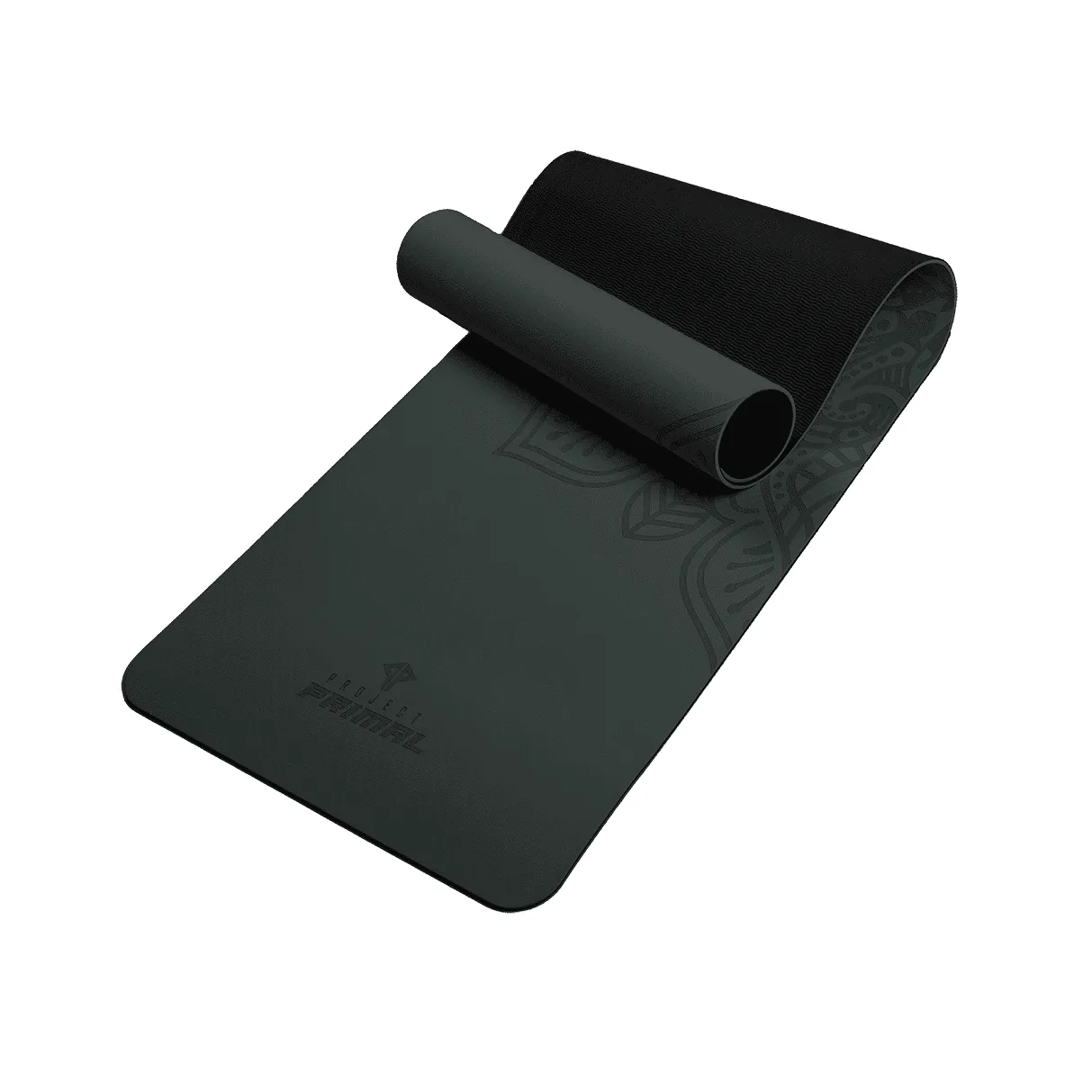 Charcoal Black Mandala Edition Yoga Mat