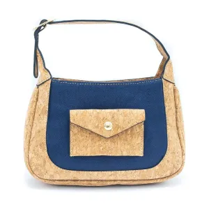 Navy Blue Envelope Cork Messenger Sling Bag, Cork from Portugal