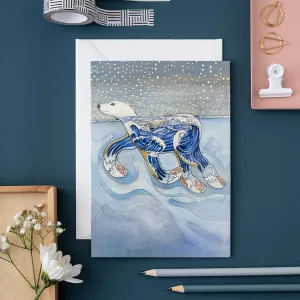 Polar Bear Swimming Card