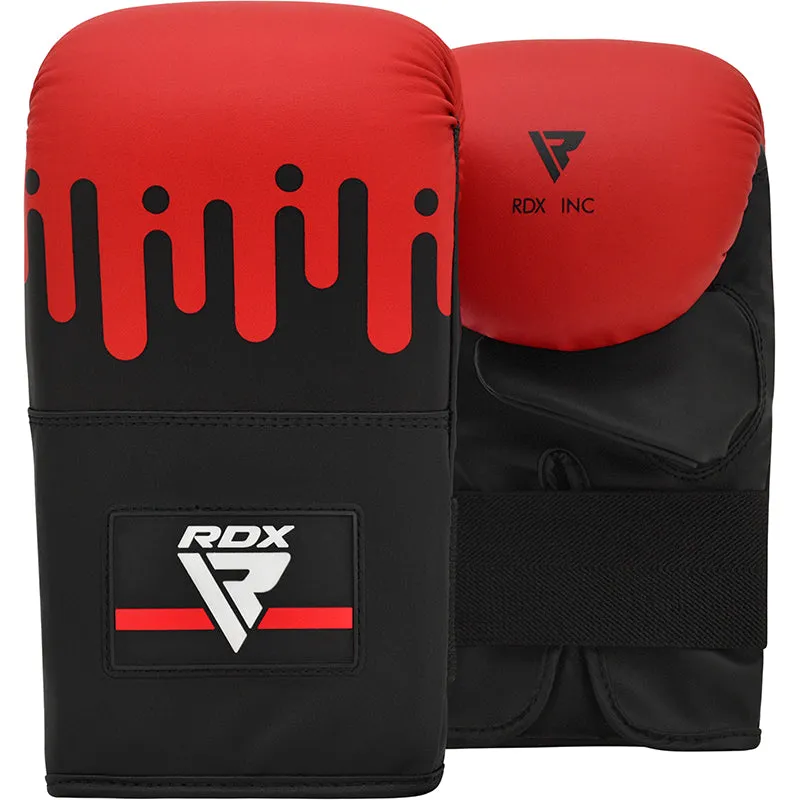 RDX F9 4ft / 5ft 3-in-1 Red / Black Punch Bag with Mitts Set