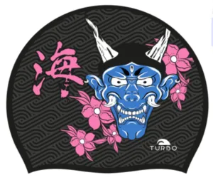 Swimming Cap - Suede Silicone Adult - Japan Devil (Black)